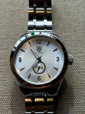 S CoifmanWatch With 45mm Silver Face with Silver Bracelet